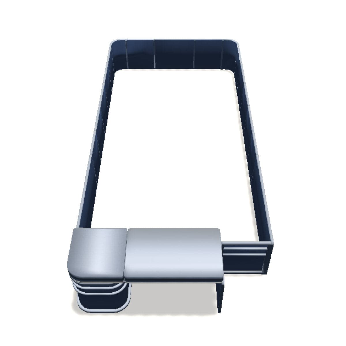 Stern Entry Sun Deck - 8' Wide 28" Corners Pontoon Fence Rail Package