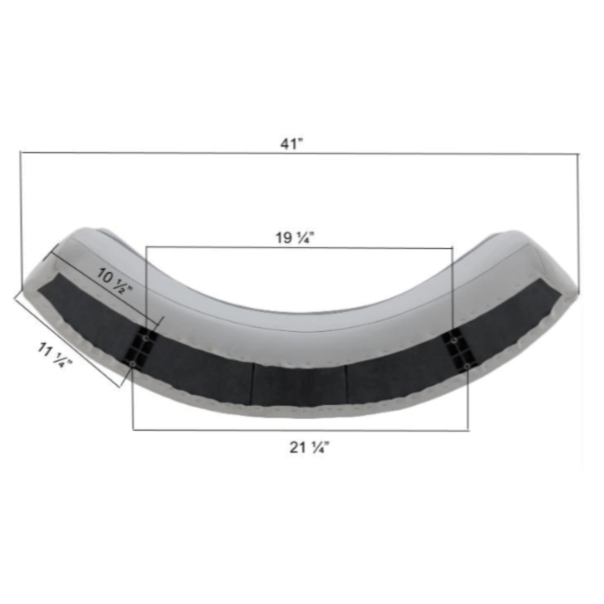 30" Radius Premium Pontoon Corner Cushions Only