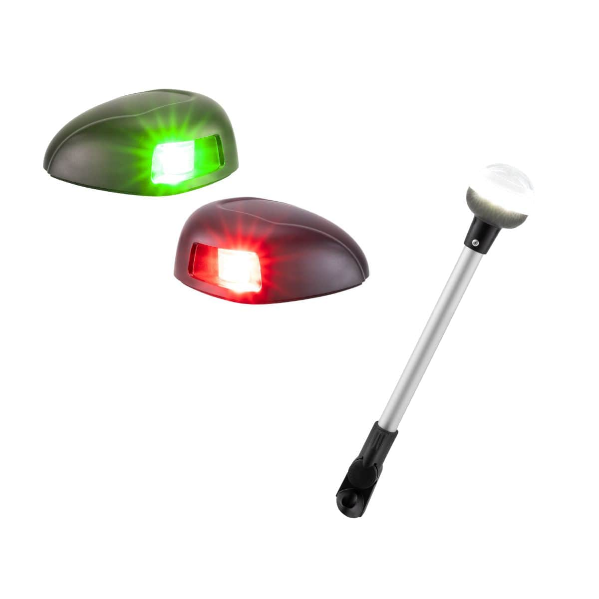 Aluminum Green/Red Marine LED Boating Lights - Bow/Stern Navigation Aluminum Green/Red Marine LED Boating Lights - Bow/Stern Navigation