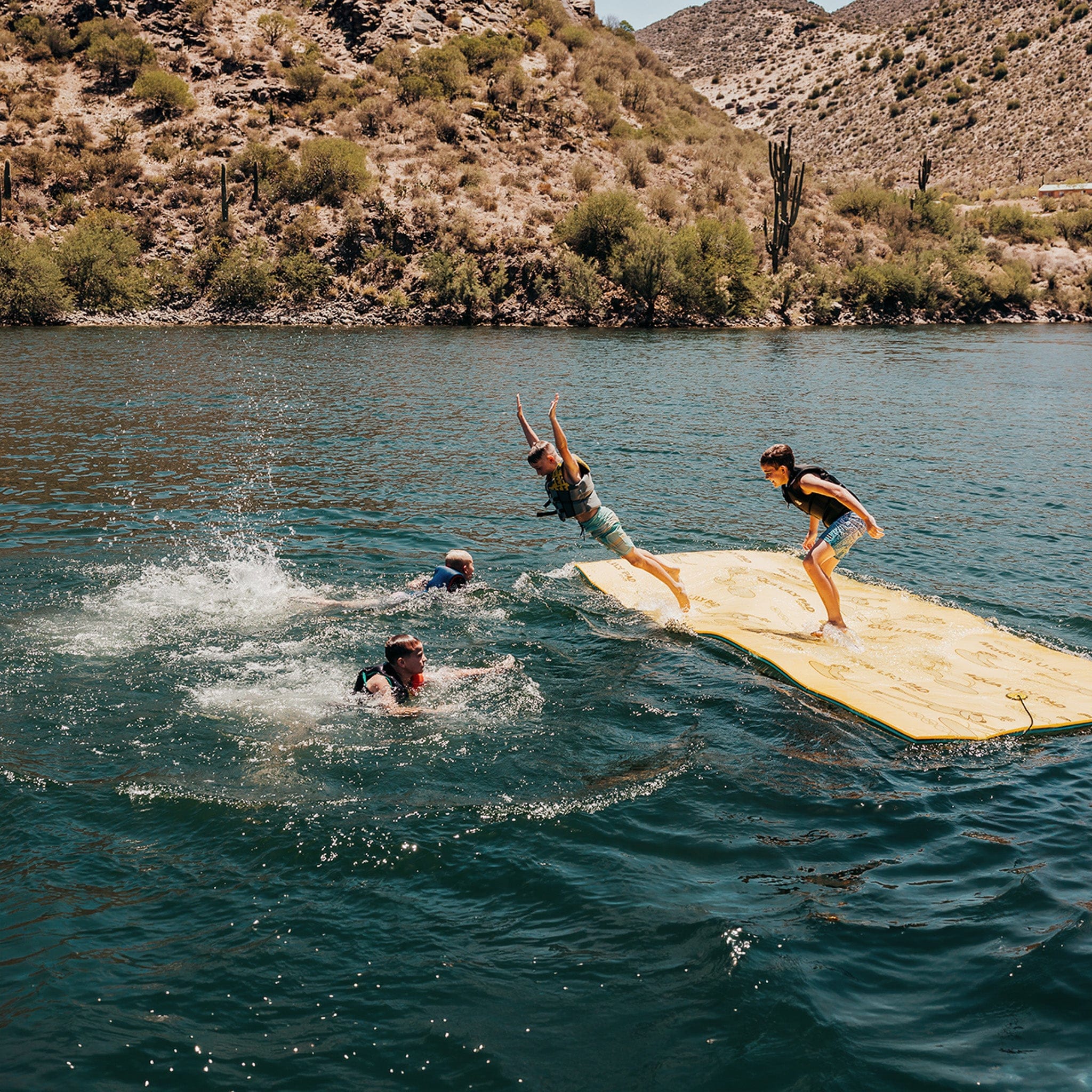 The Original Aqua Lily Pad Floating Water Mat