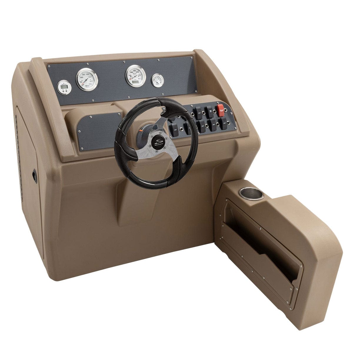 DeckMate Luxury Deluxe Large Helm Console Carbon #color_beige & invisible