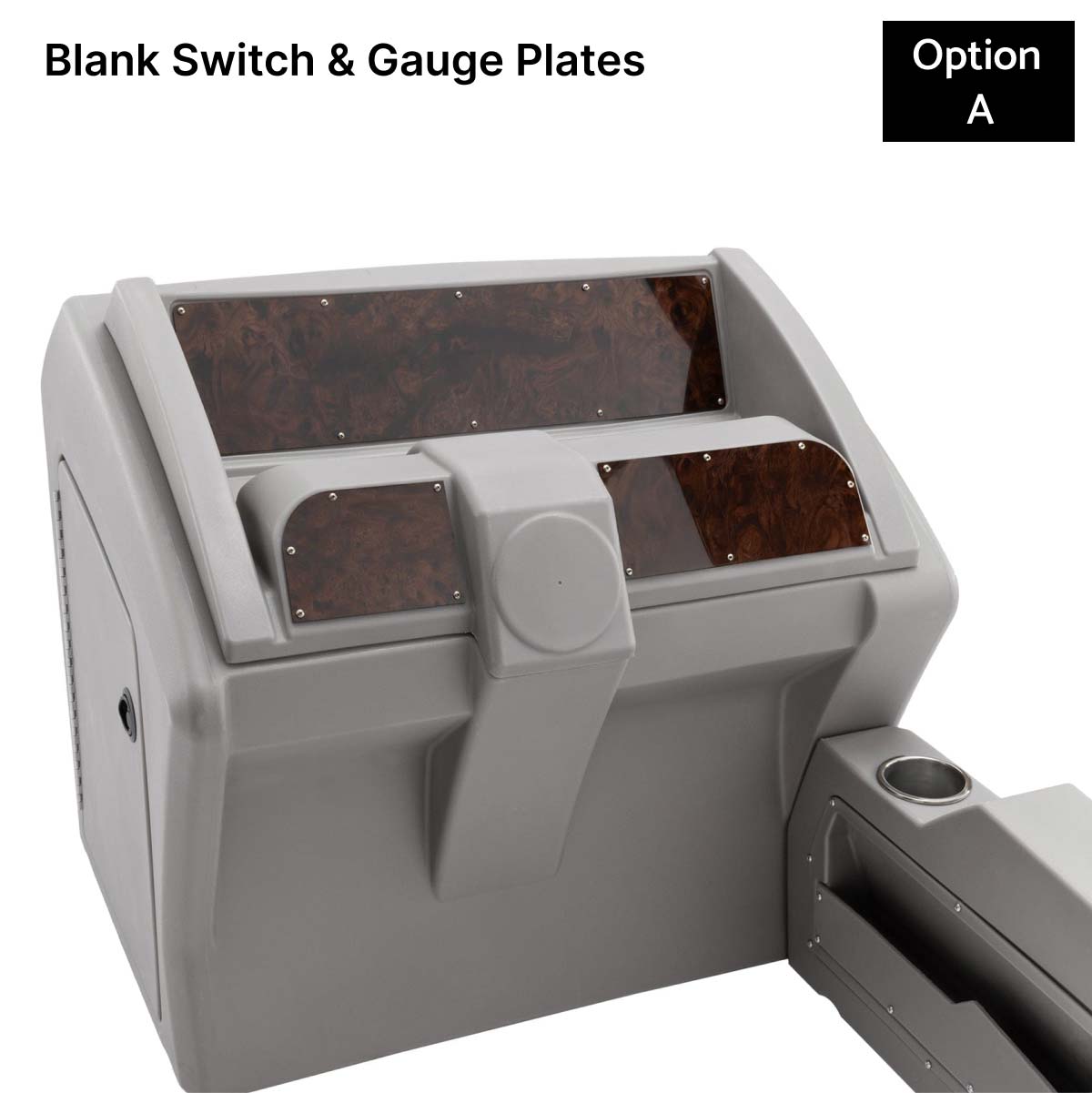 Gray Deluxe Console Blank Panels Burlwood #color_gray & invisible