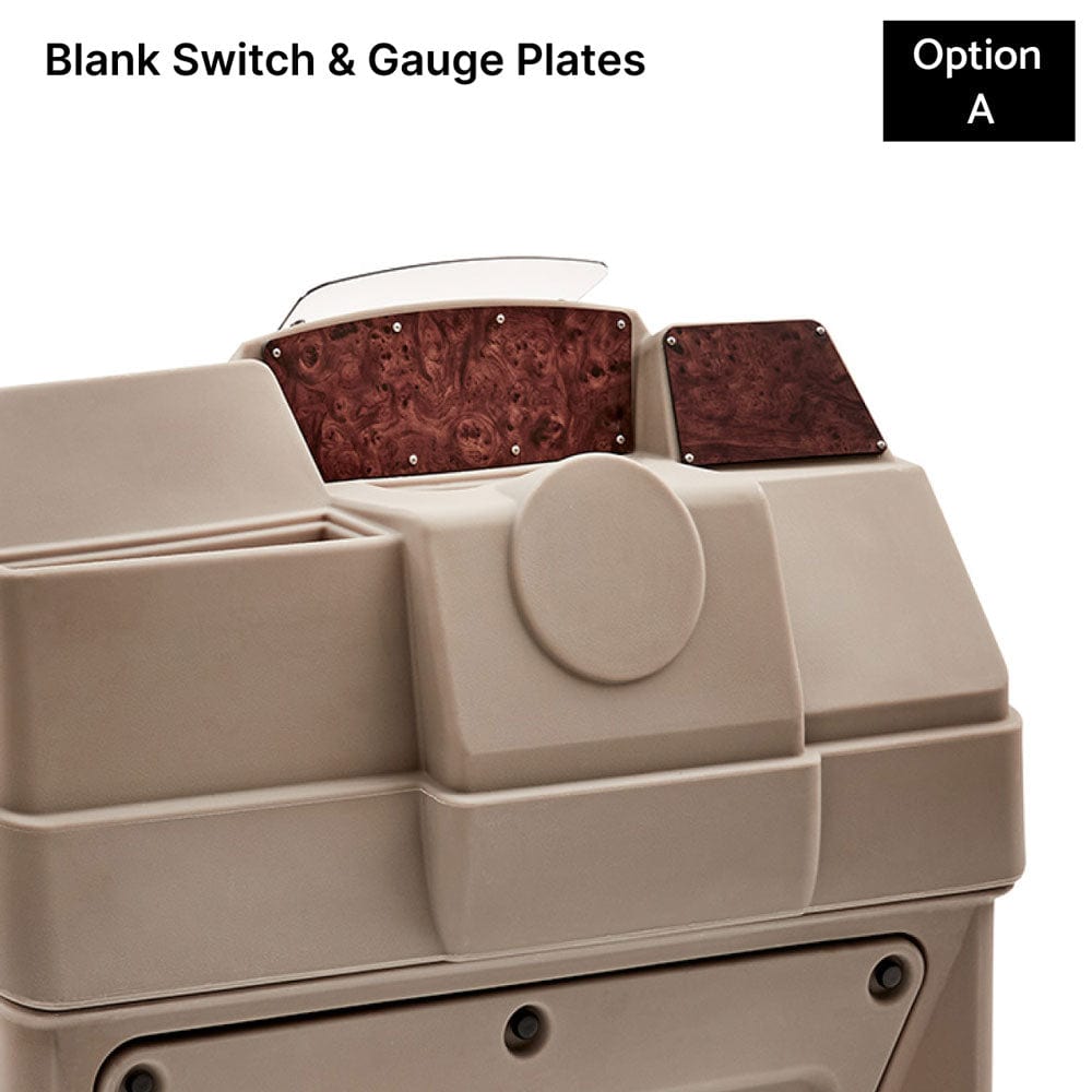 Beige Large Console Blank Switch and Gauge Panels Burlwood #color_invisible & beige