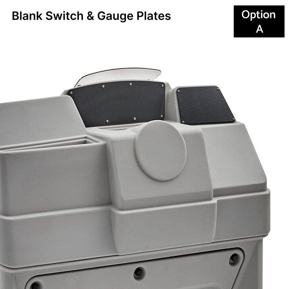 Gray Large Console Blank Switch and Gauge Plates Carbon Fiber #color_invisible & gray