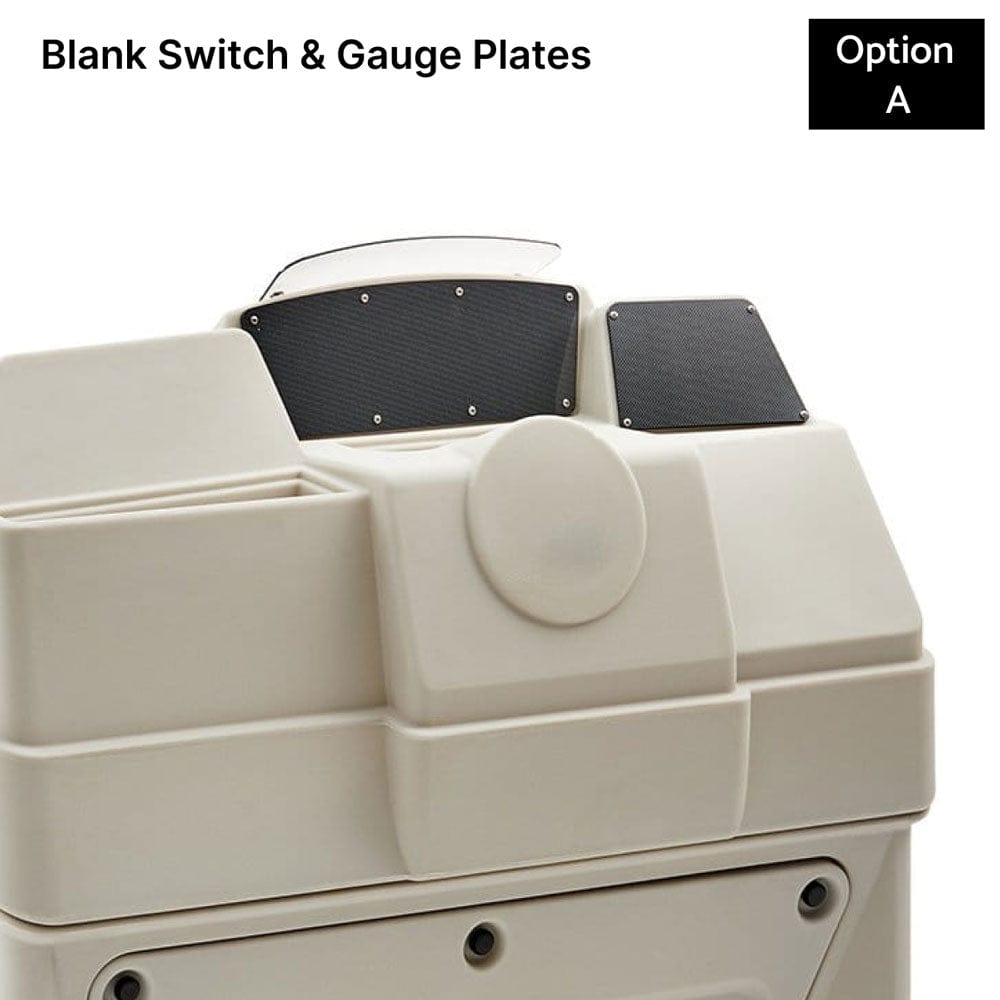 Ivory Large Console Blank Switch and Gauge Plates Carbon Fiber #color_invisible & ivory