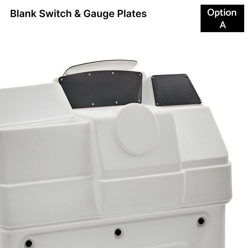 White Large Console Blank Switch and Gauge Plates Carbon Fiber #color_invisible & white