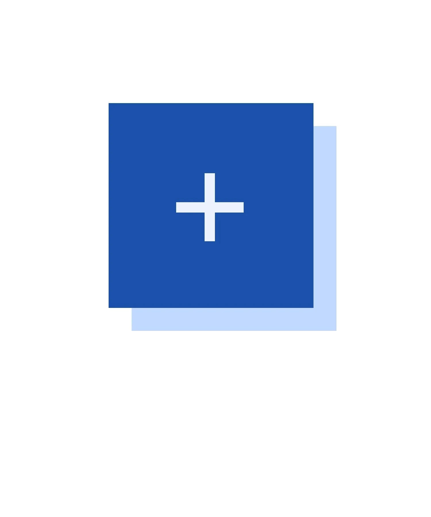 Plus button icon leading to all stuff on website