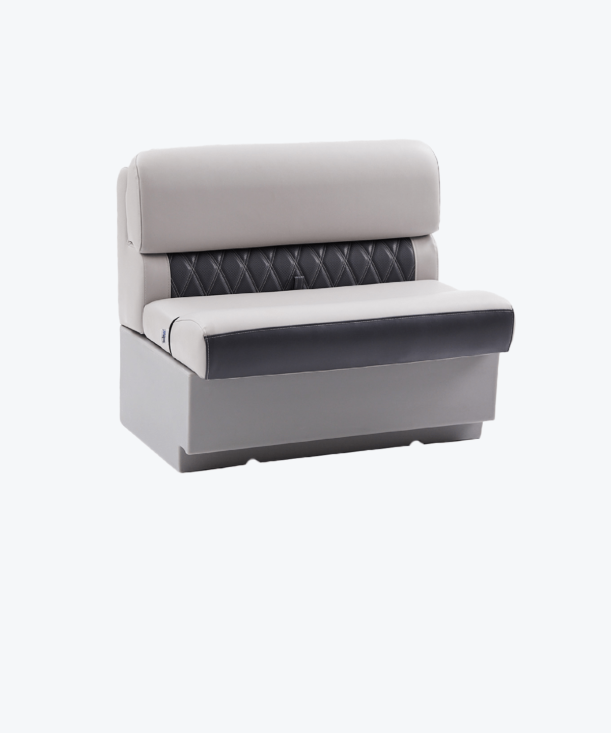 Luxury pontoon boat bench seat gray and charcoal