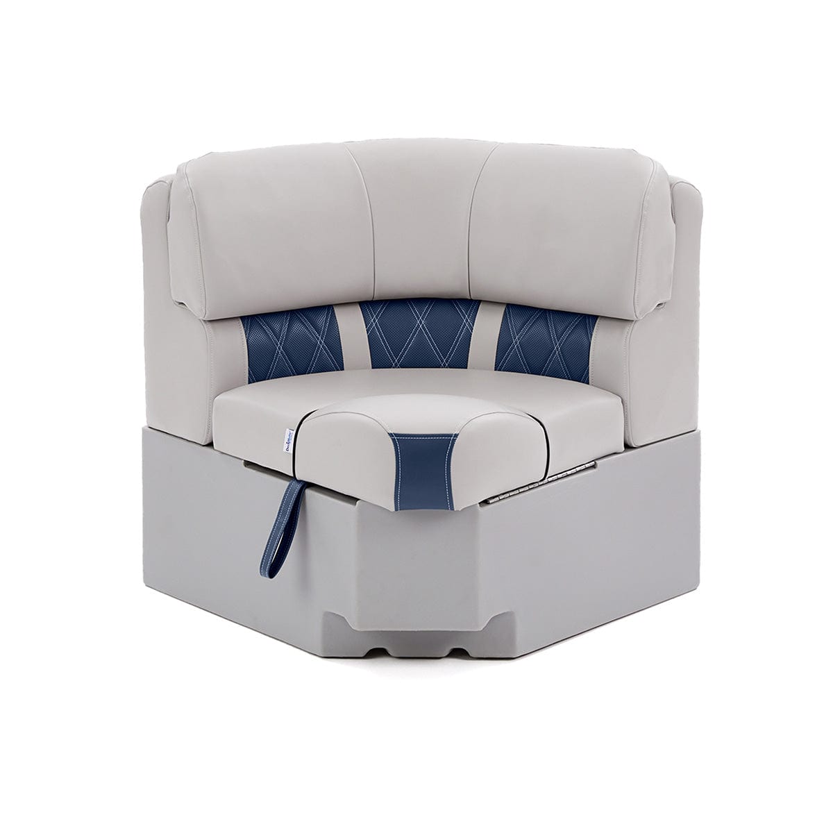 DeckMate Luxury Radius Corner Seat #color_navy & gray
