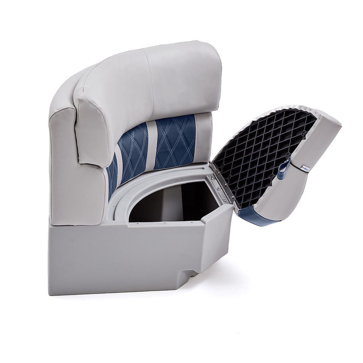 DeckMate Luxury Radius Corner Seat #color_navy & gray