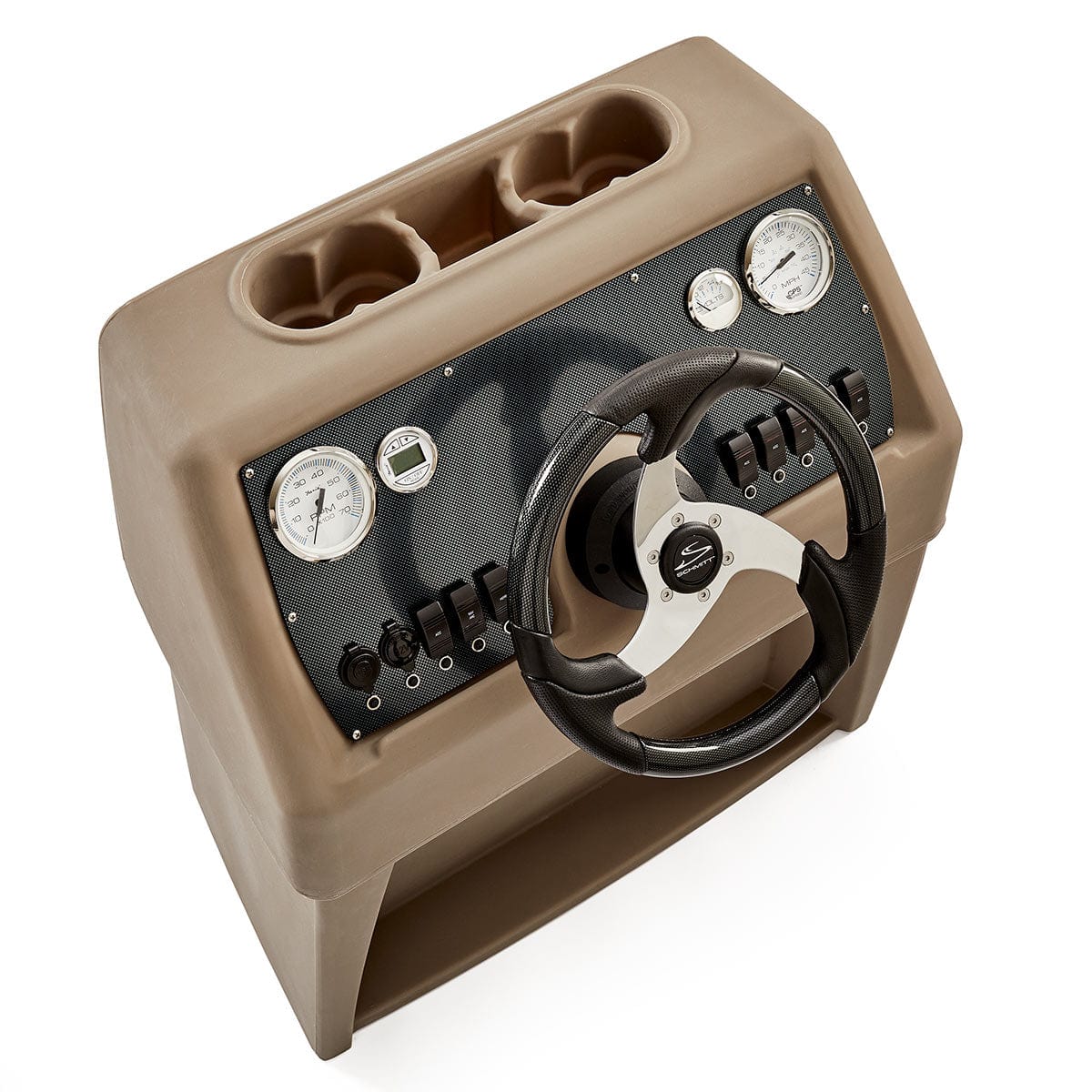 DeckMate Luxury Small Helm Console Carbon zoom #wheel & panel color_carbon fiber
