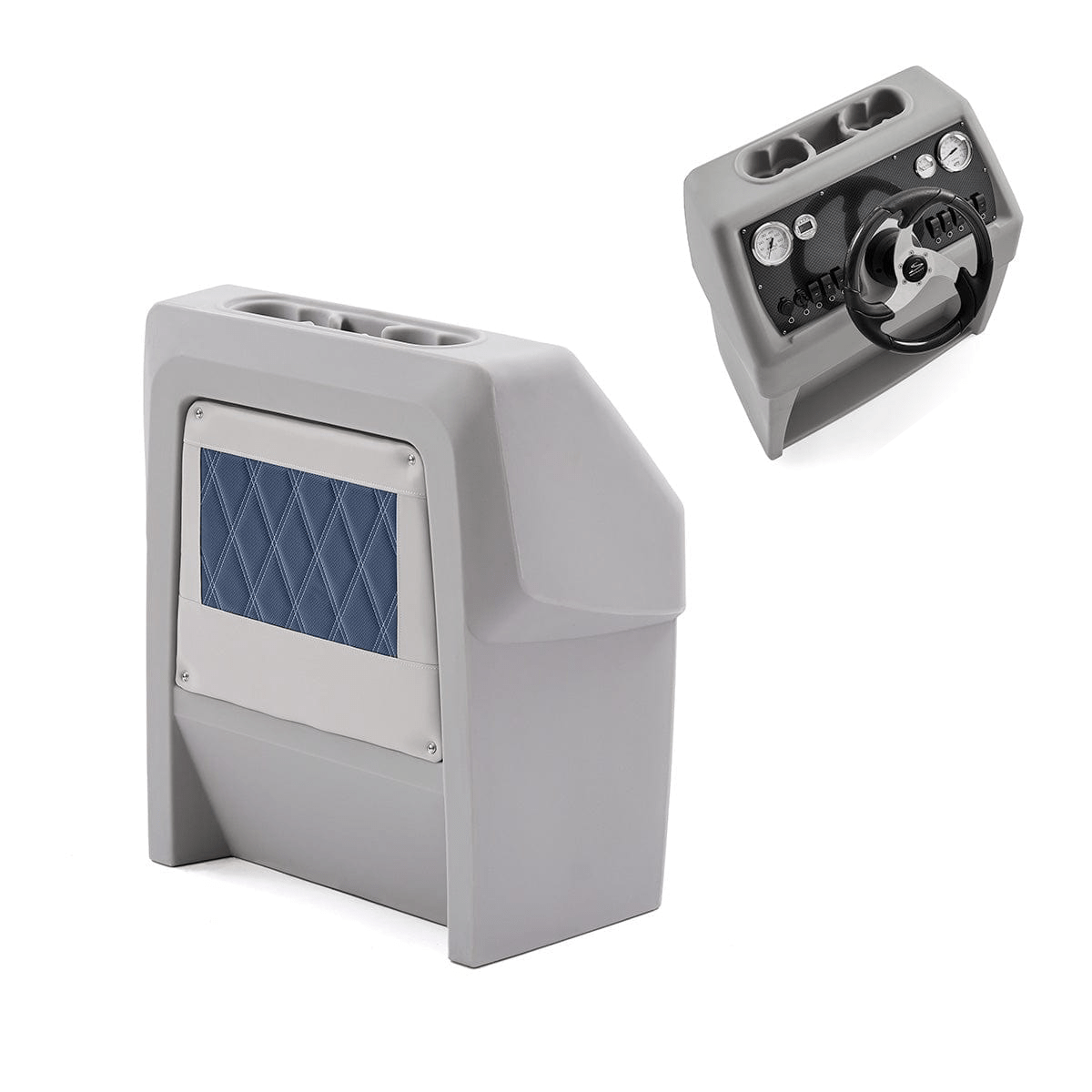 DeckMate Luxury Small Helm Console Carbon #color_navy & gray & invisible