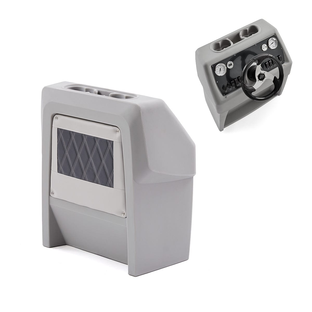 DeckMate Luxury Small Helm Console Carbon #color_charcoal & gray & invisible