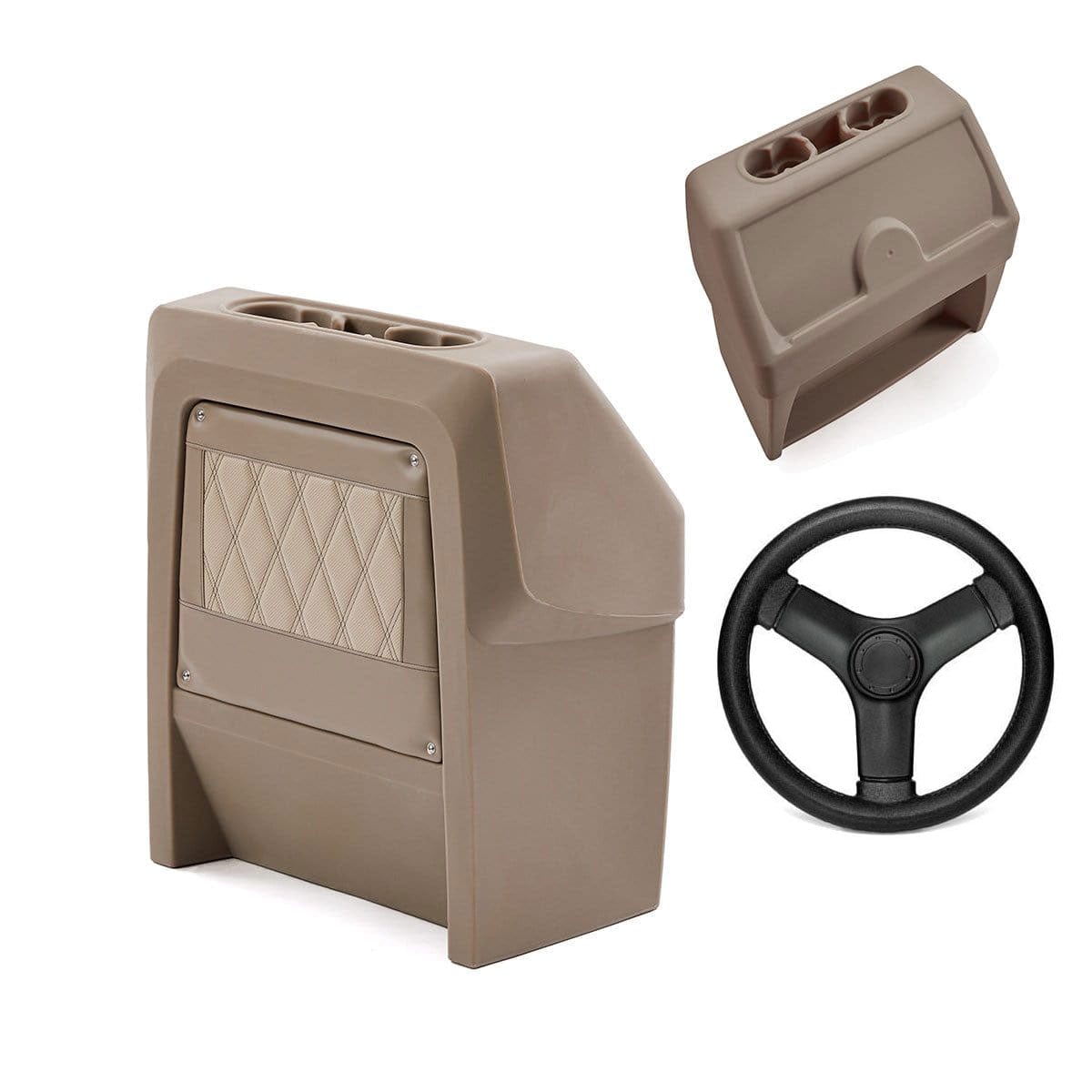 DeckMate Luxury Small Helm Console Blank #color_tan & beige & invisible