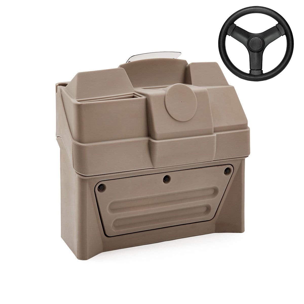 DeckMate Luxury Large Helm Console Blank #color_beige & invisible