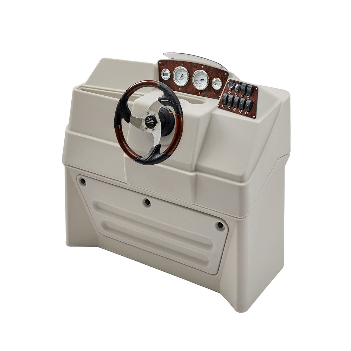 DeckMate Premium Large Helm Console burl #color_ivory & invisible
