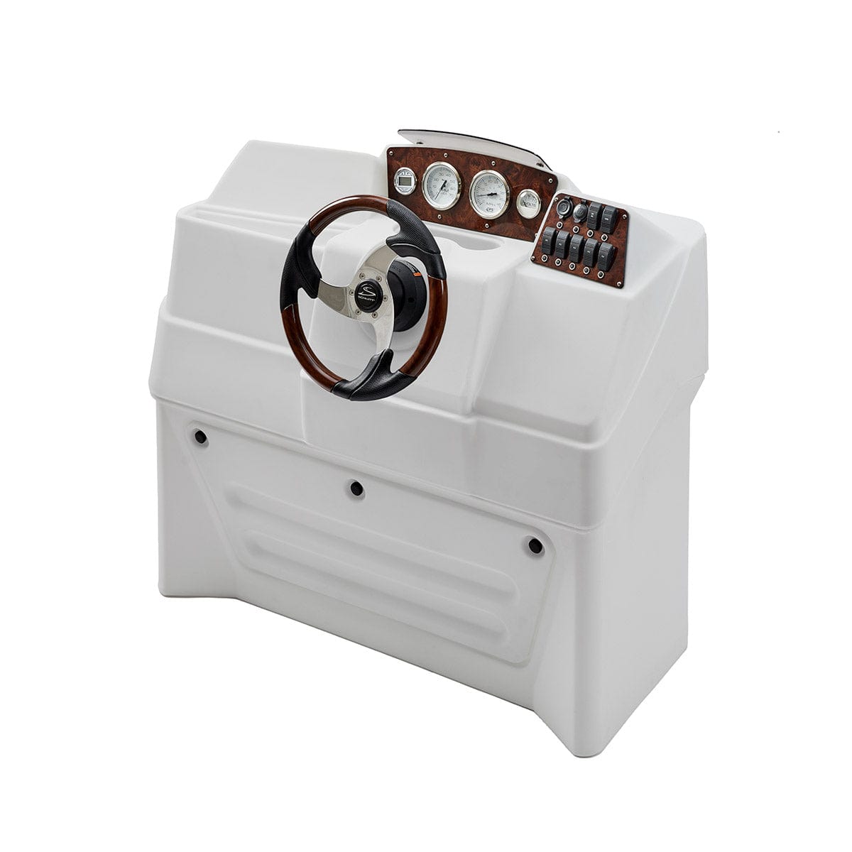 DeckMate Premium Large Helm Console burl #color_white & invisible