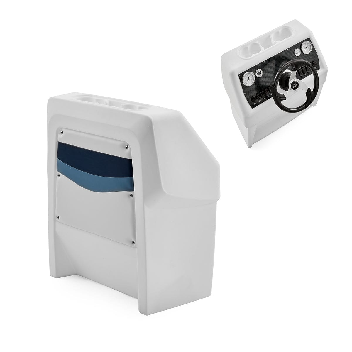 DeckMate Small Classic Helm Console carbon #color_white, blue & light blue & invisible