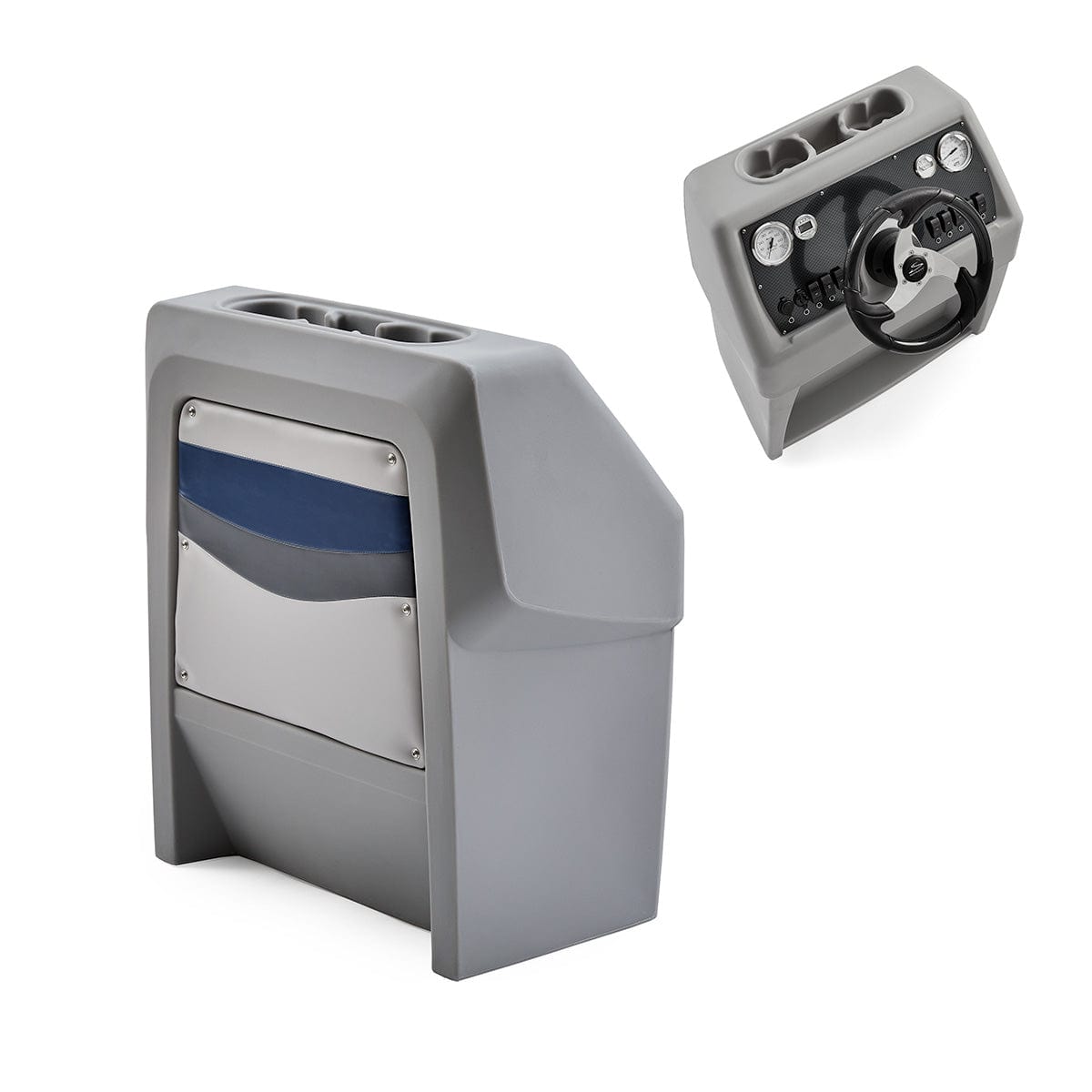 DeckMate Small Classic Helm Console carbon #color_gray, blue & charcoal & invisible