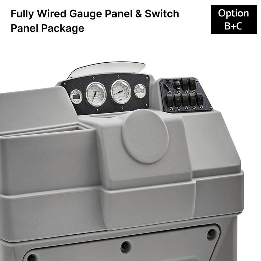 Gray Large Console Fully Wired Panels Carbon Fiber #color_invisible & gray