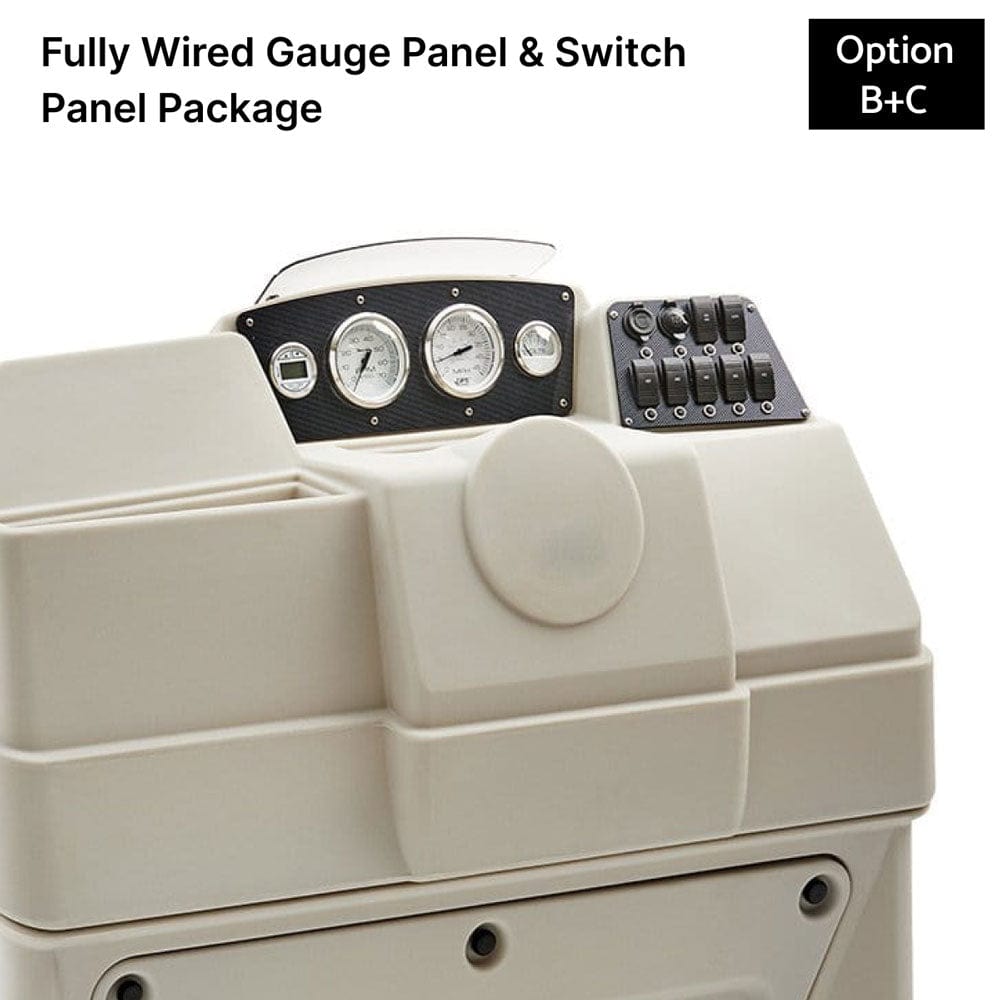 Ivory Large Console Fully Wired Panels Carbon Fiber #color_invisible & ivory