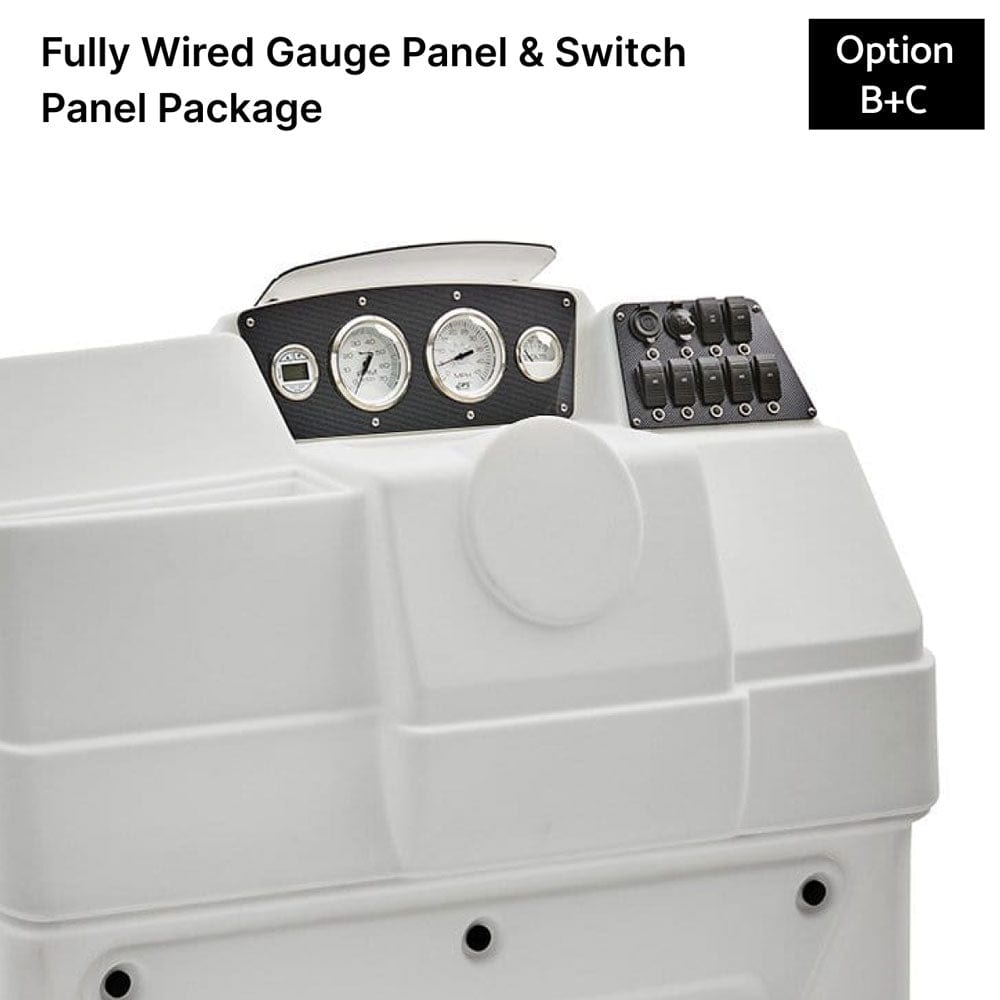 White Large Console Fully Wired Panels Carbon Fiber #color_invisible & white