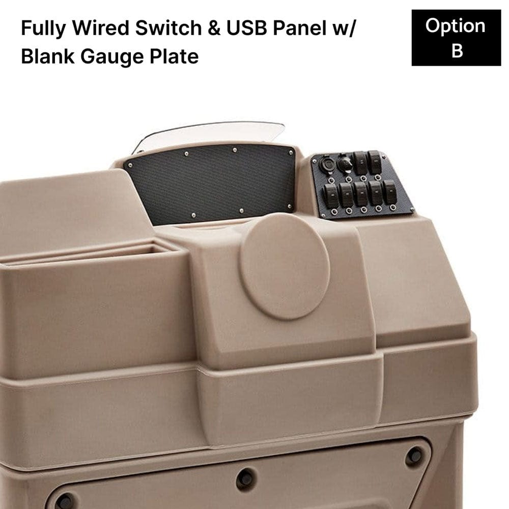 Beige Large Console Fully Wired Switch Panel Carbon Fiber #color_invisible & beige