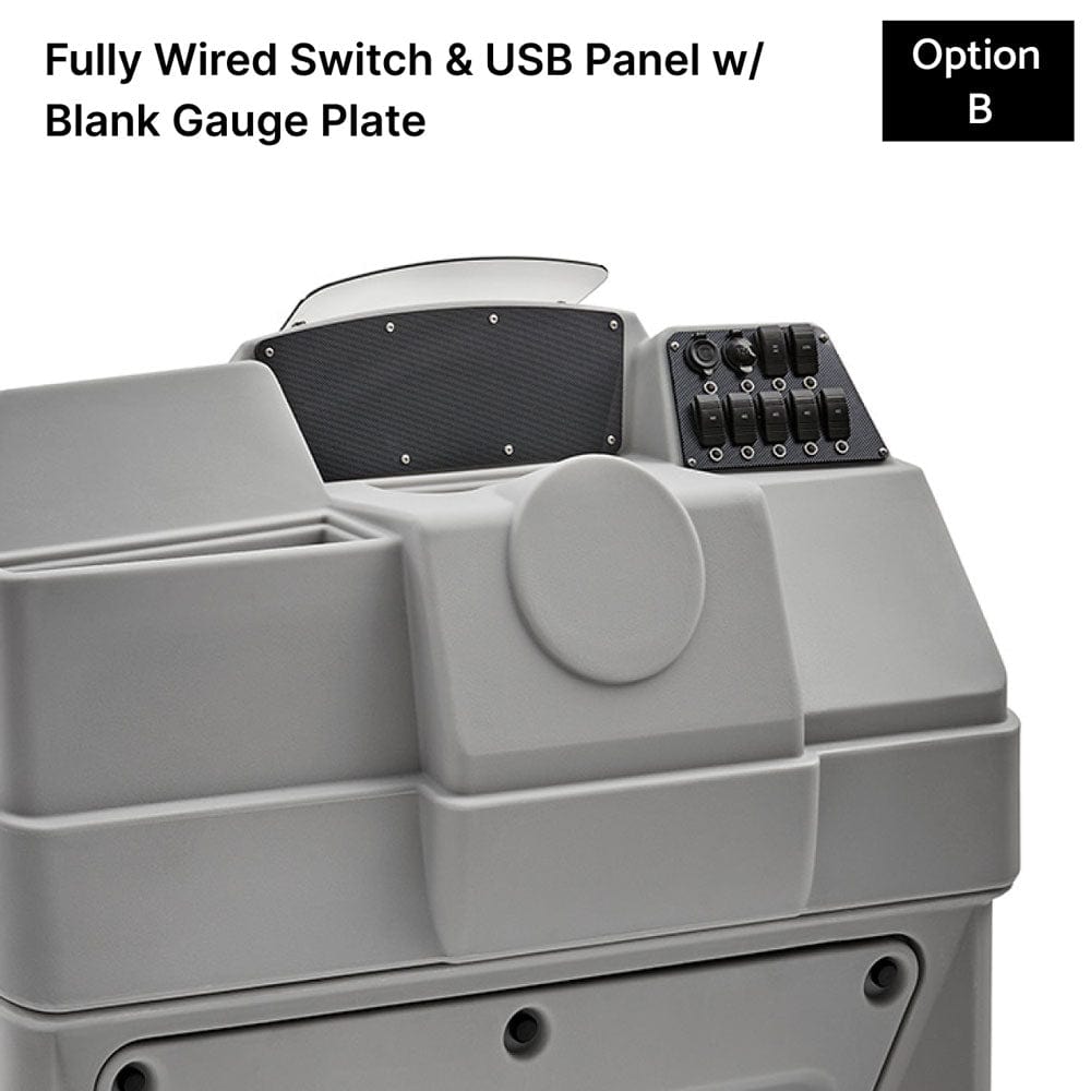 Gray Large Console Fully Wired Switch Panel Carbon Fiber #color_invisible & gray