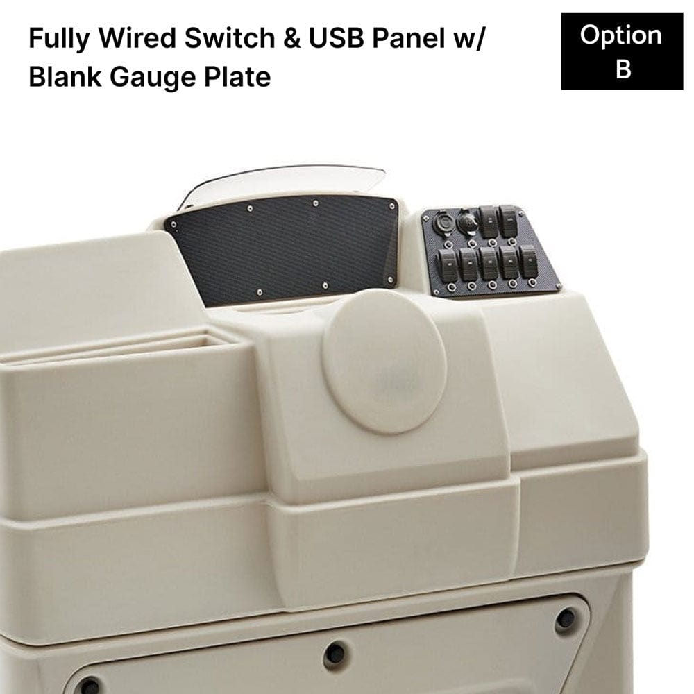 Ivory Large Console Fully Wired Switch Panel Carbon Fiber #color_invisible & ivory