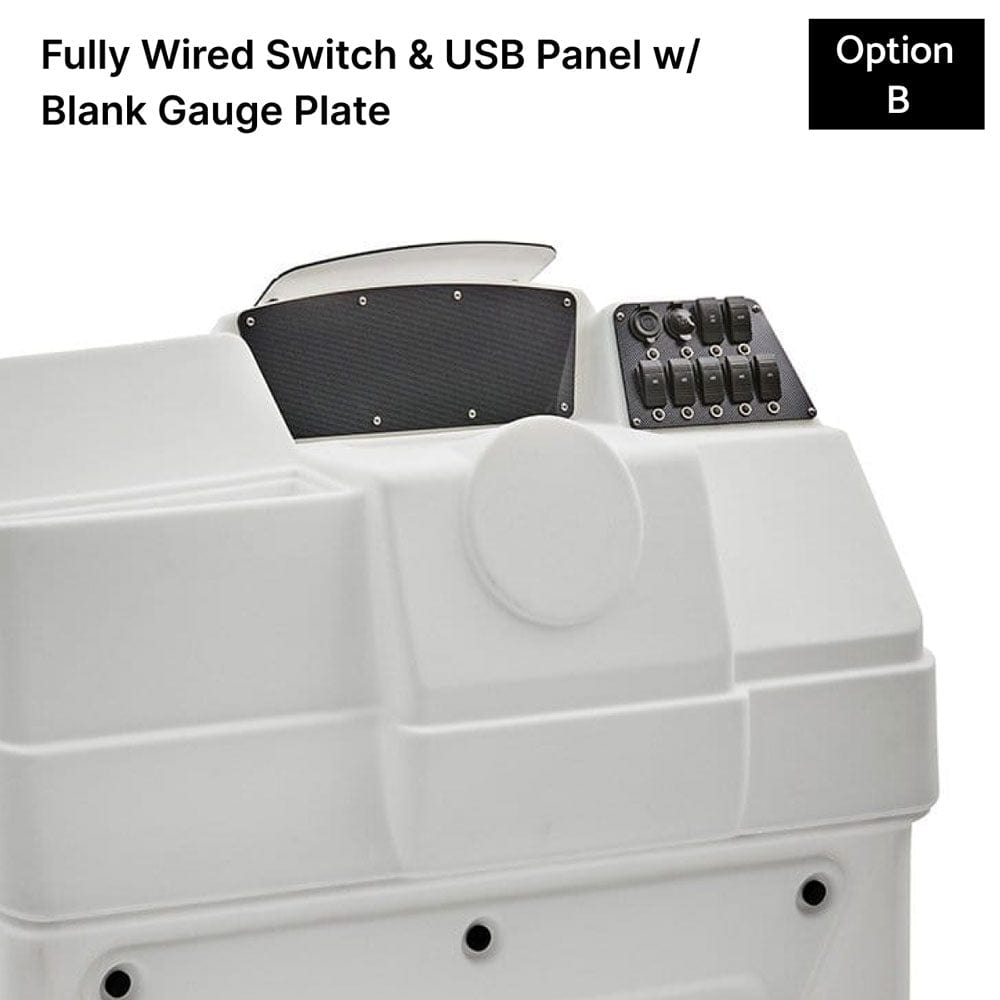 White Large Console Fully Wired Switch Plate Carbon Fiber #color_invisible & white