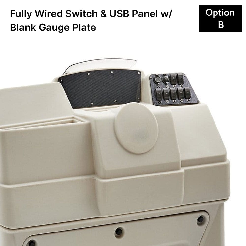 Ivory Large Console Fully Wired Switch Panel Carbon Fiber #color_ivory & invisible