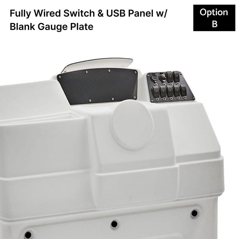 White Large Console Fully Wired Switch Panel Carbon Fiber #color_white & invisible