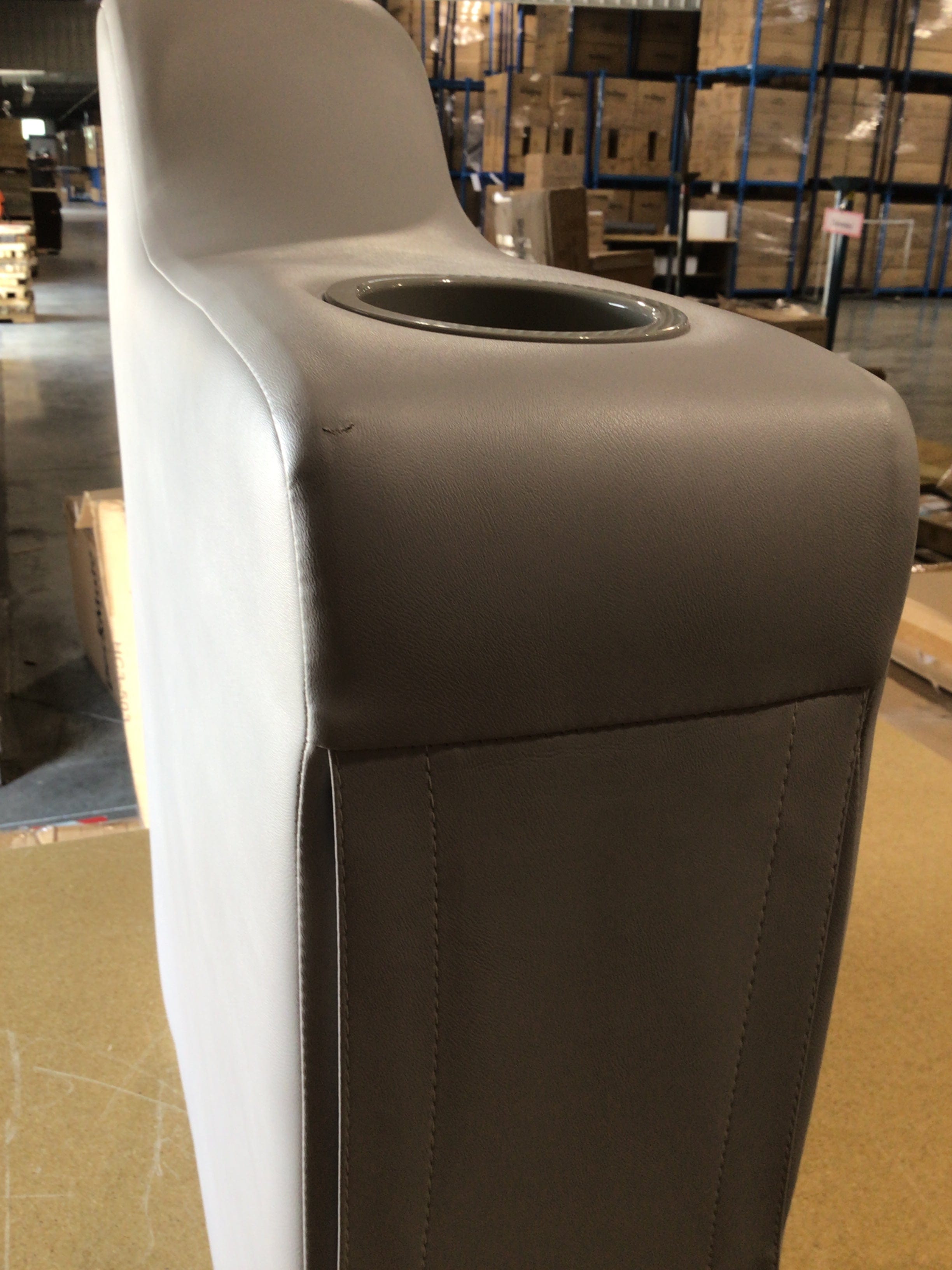CLEARANCE ITEM CL-B531 | Right Pontoon Seat Arm | 7R-Gray