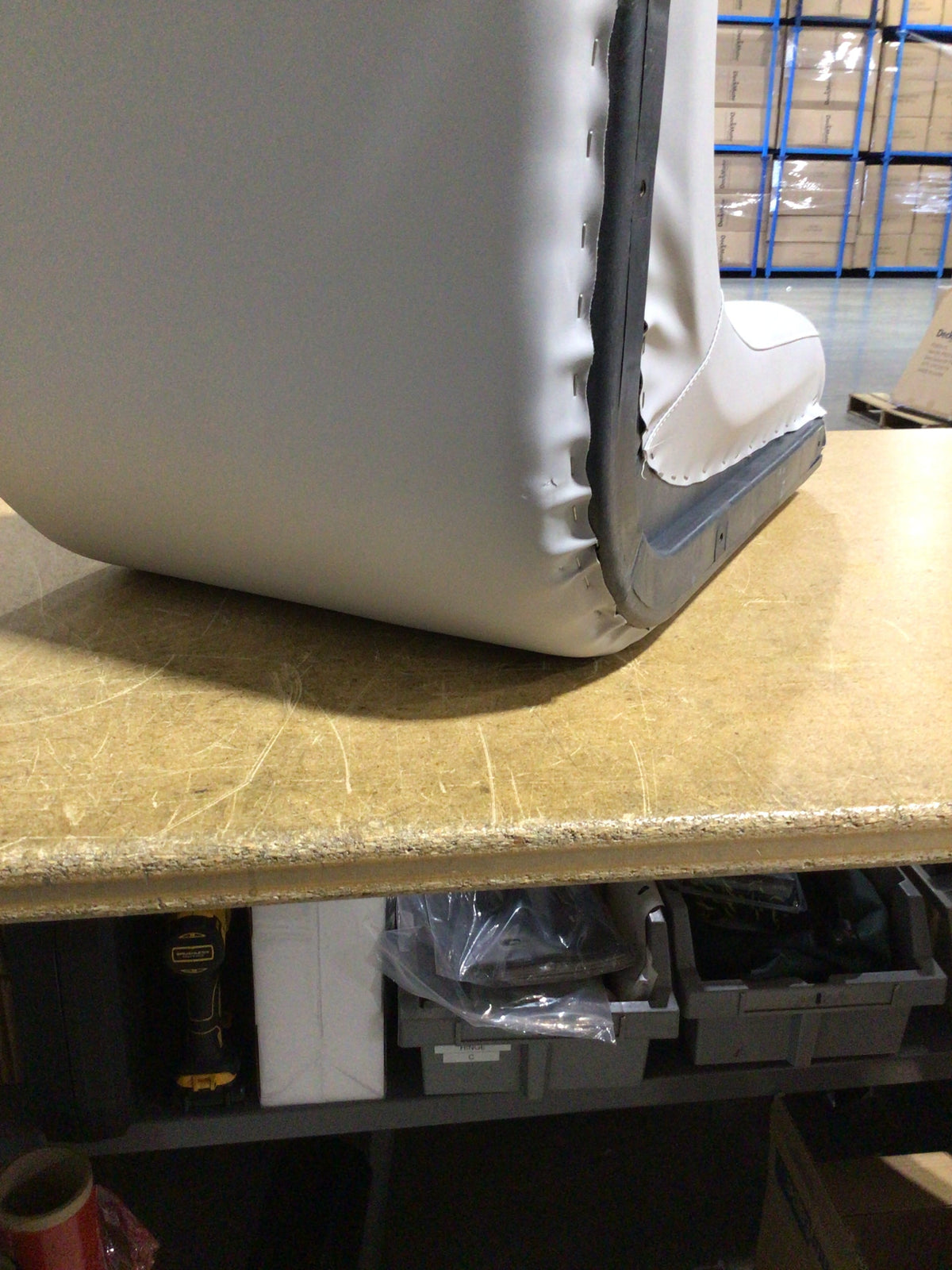 CLEARANCE ITEM CL-B902 & CL-B834 | Classic 28" Corner Pontoon Boat Seat | Gray, Blue Charcoal | C28-200