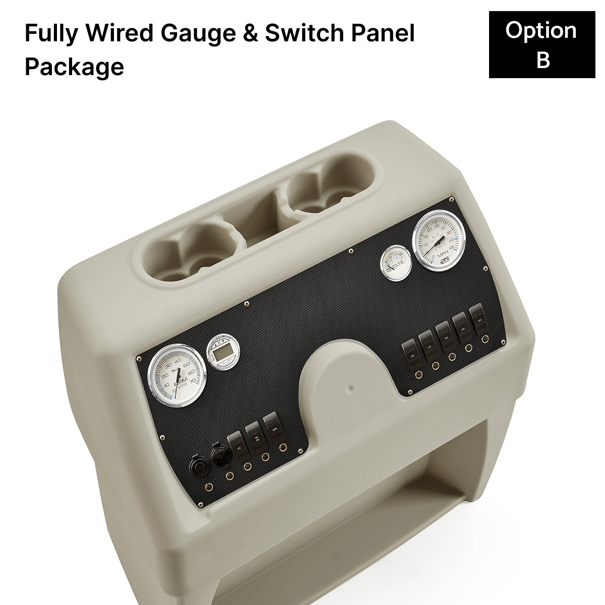 Ivory & Teal Console Fully Wired Panels Carbon Fiber #color_invisible & teal