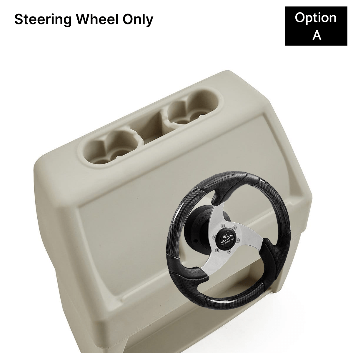 Ivory & Teal Console Base Only With Carbon Fiber Steering #color_invisible & teal