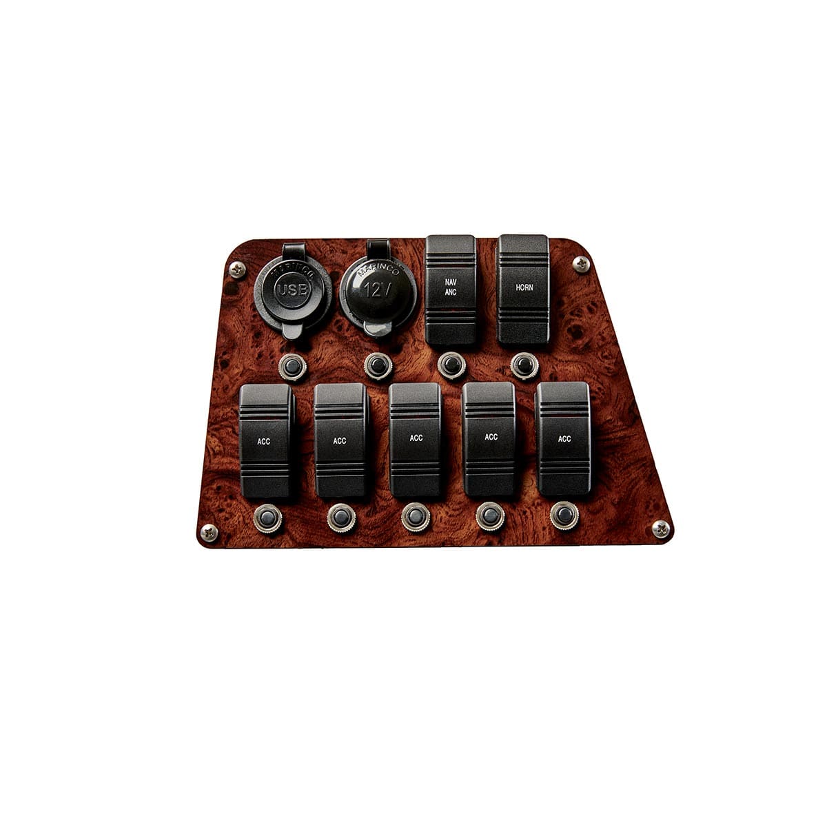DeckMate Pontoon console burl panel switches #wheel & panel color_burl wood