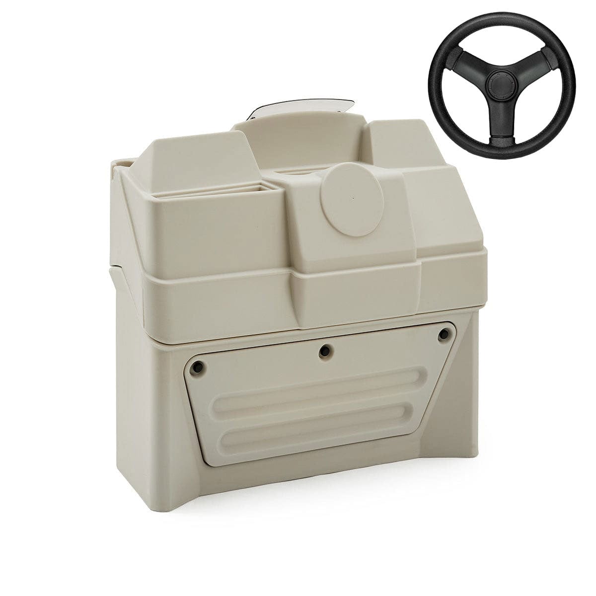 DeckMate Premium Large Helm Console Blank #color_ivory & invisible