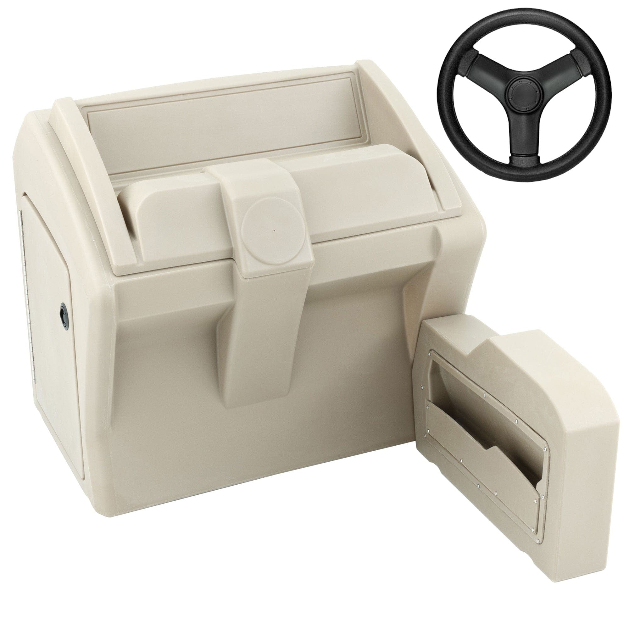 DeckMate Premium Deluxe Large Helm Console Blank #color_ivory & invisible