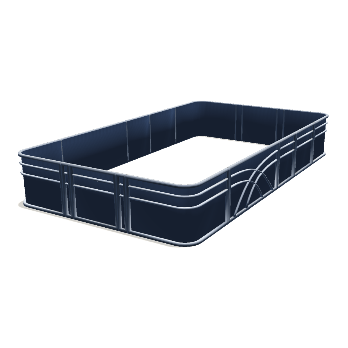 Center Walk Through Quad - 8'6" Wide with 28" Corners Pontoon Fence Rail Package