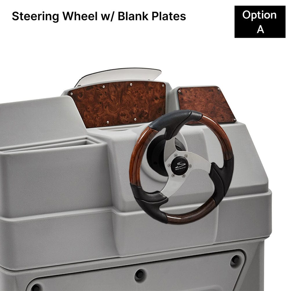 Gray Large Console Blank Panels Burlwood with Steering Wheel #color_gray & invisible