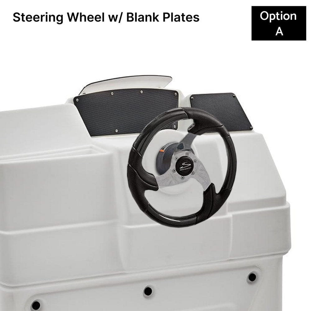 White Large Console Blank Panels Carbon Fiber with Steering Wheel #color_white & invisible