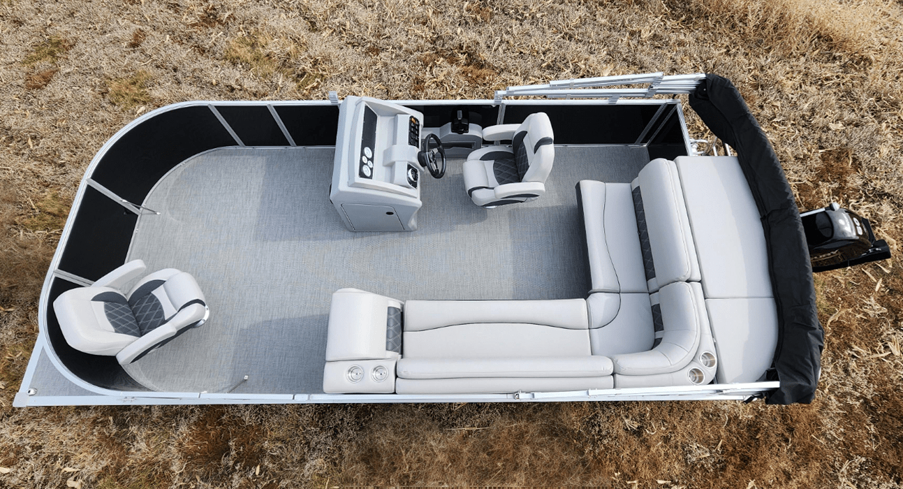 Stern Entry Sun Deck - 8' Wide Pontoon Fence Rail Package