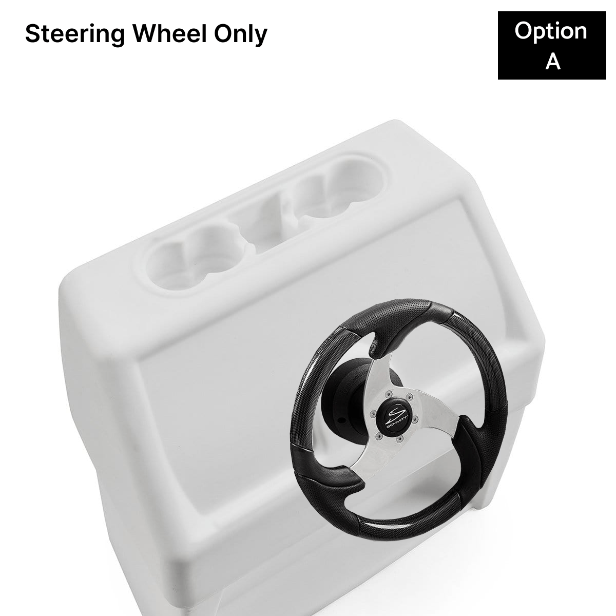 White, Blue & Light Blue Console Base Only with Carbon Fiber Steering #color_invisible & white