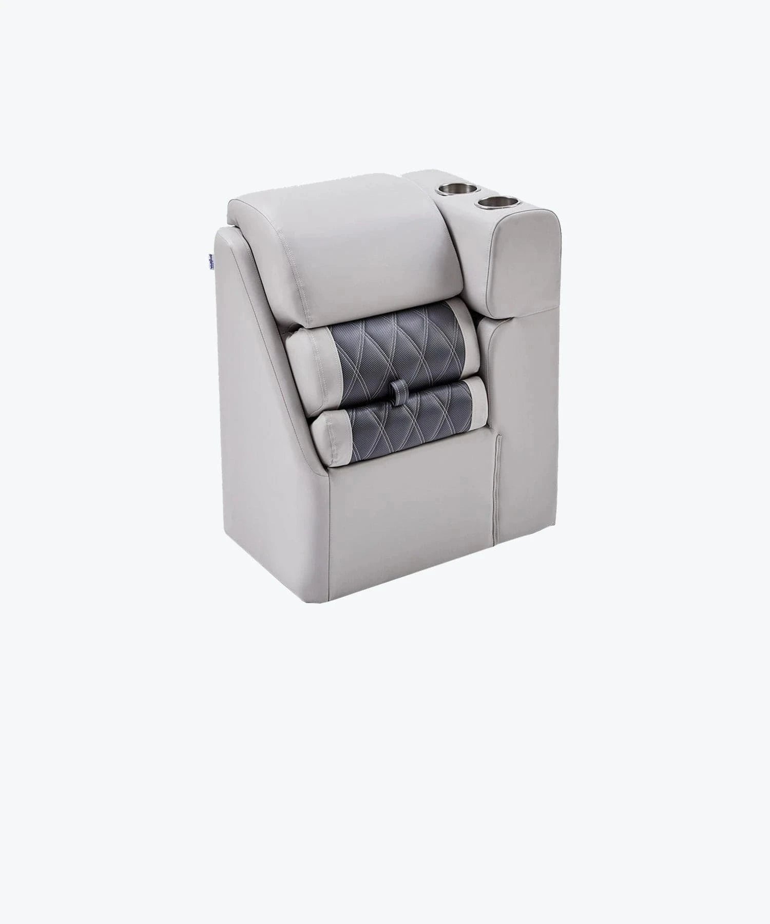 Luxury pontoon boat lean back seat gray and charcoal