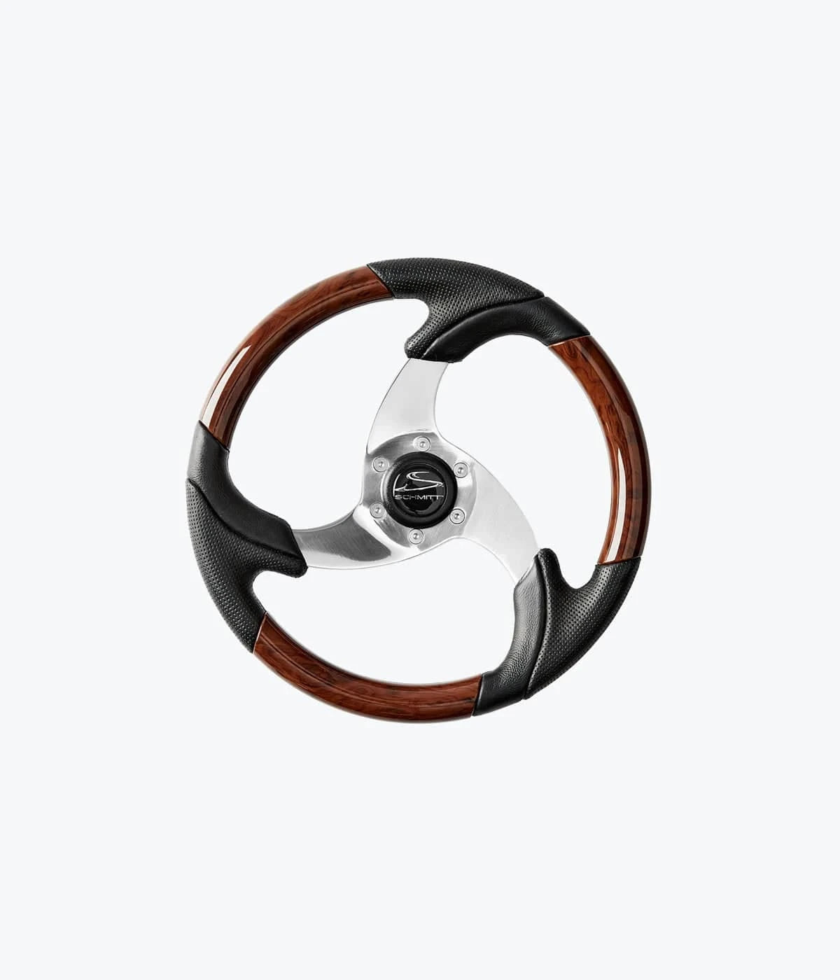Pontoon boat steering wheel burlwood