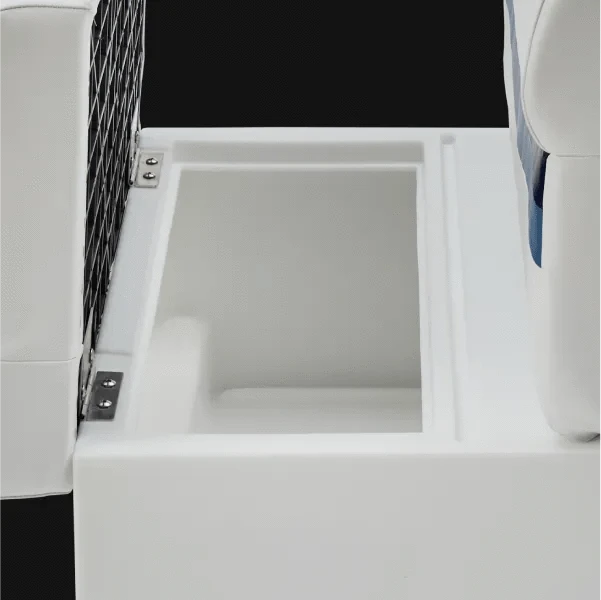 Classic pontoon boat seat storage