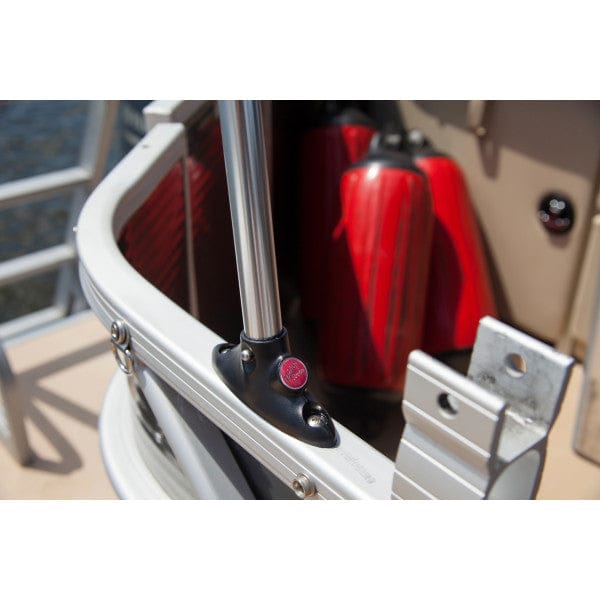 Pontoon Flag Pole Socket with Flag