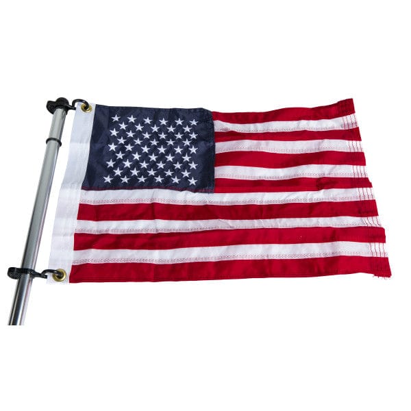 Pontoon Flag Pole Socket with Flag