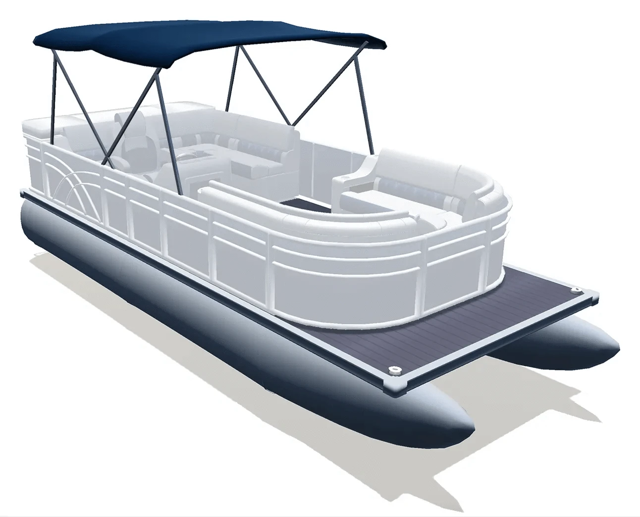 Pontoon boat bimini top